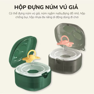 Hộp Đựng Ti Giả Cho Bé Nhỏ Gọn Tiện Lợi Sạch Sẽ An Toàn Cho Bé