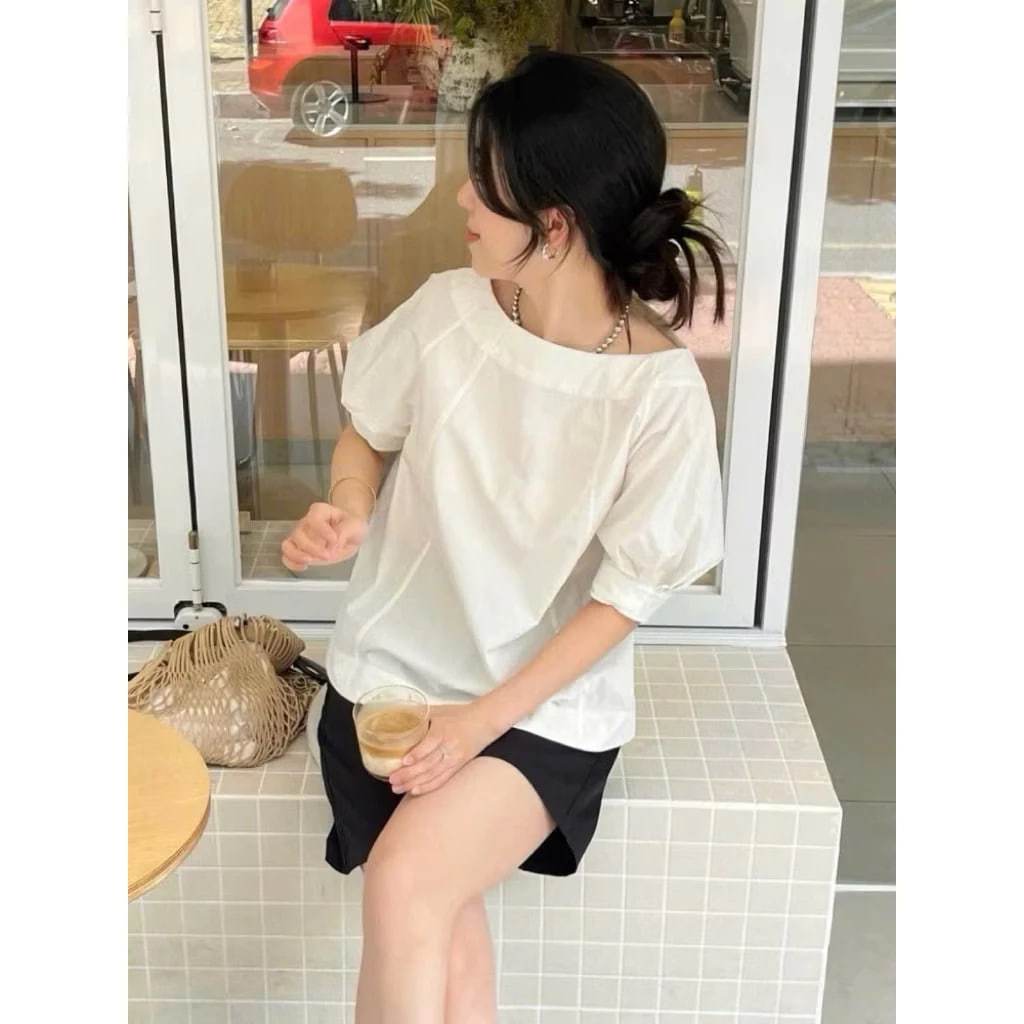 𝗟y𝗻 𝗟𝗶𝗻𝗲𝗻 - |LY LINEN| - Áo linen cổ thuyền