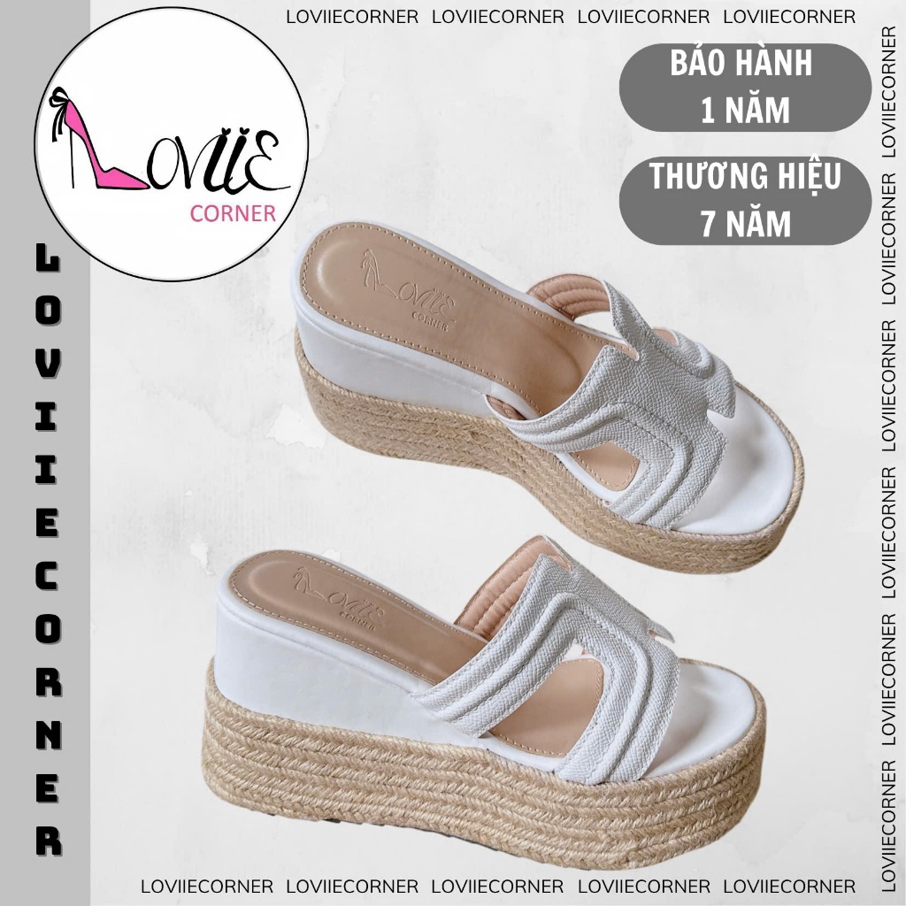 LOVIIECORNER - XUỒNG CÓI QUAI NGANG BẢNG TO MŨI TRÒN PHONG CÁCH NHẸ NHÀNG - DÉP XUỒNG ĐẾ BẰNG 9 PHÂN