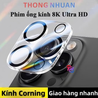  Màng Bảo Vệ Camera Kính Cường Lực 9H Dán Khít Full Keo Hút Chặt Phù Hợp Với iPhone 16 15 14 13 12 11 Pro Max Plus 