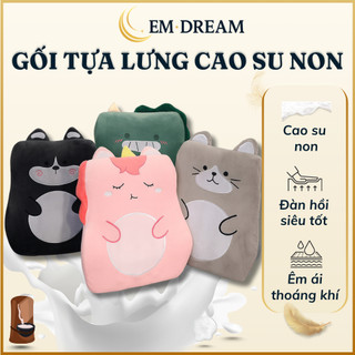  Gối Tựa Lưng Công Thái Học Văn Phòng EmDream Cao Su Non Êm Ái Gối Kê Lưng Ghế Văn Phòng Gối Dựa Lưng Ô Tô Sofa Cao Cấp 