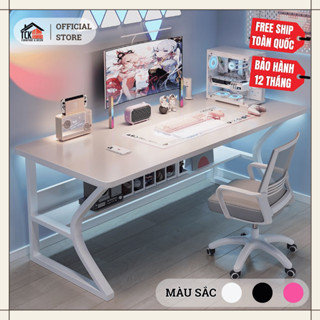   Tặng kệ Laptop  Bàn gaming chữ K cong – bàn làm việc bàn học sinh bàn decor – chân sắt 20x40mm 