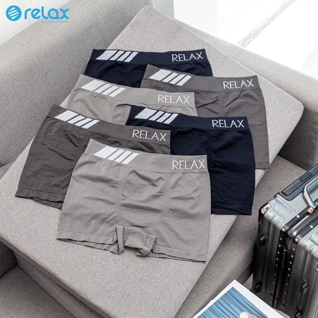 [Bán Chạy] Quần Lót Nam Boxer Dệt kim Relax RLTK014 Boxer -Nylo Elastane-Kháng Khuẩn siêu co giãn