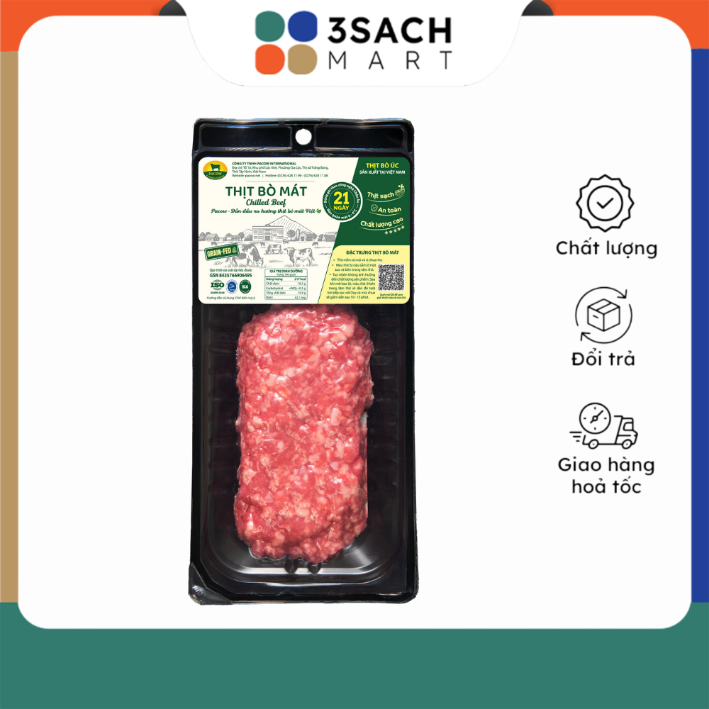Thịt Bò Úc Xay Pacow (Gói 250g)