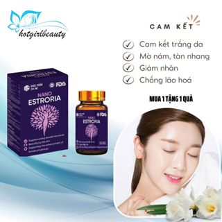 Viên uống collagen Nano Estroria trẻ hoá da trắng da chống lão hoá giảm nếp nhăn mờ nám tàn nhang cải thiện nội tiết