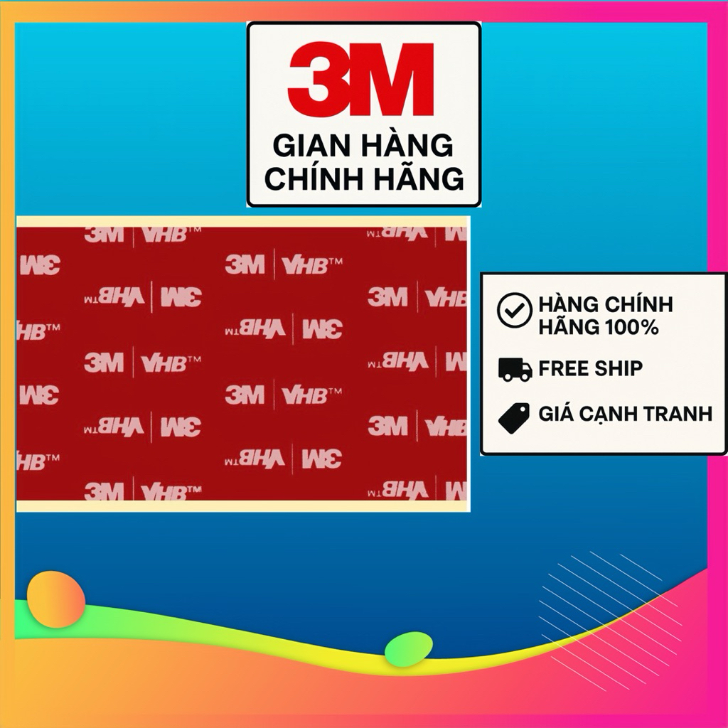 Băng Keo 3M VHB 5952 khổ A4/A5 – Keo Siêu Dính Thay Ốc Vít - Dán Mọi Vật Liệu Cực Chắc