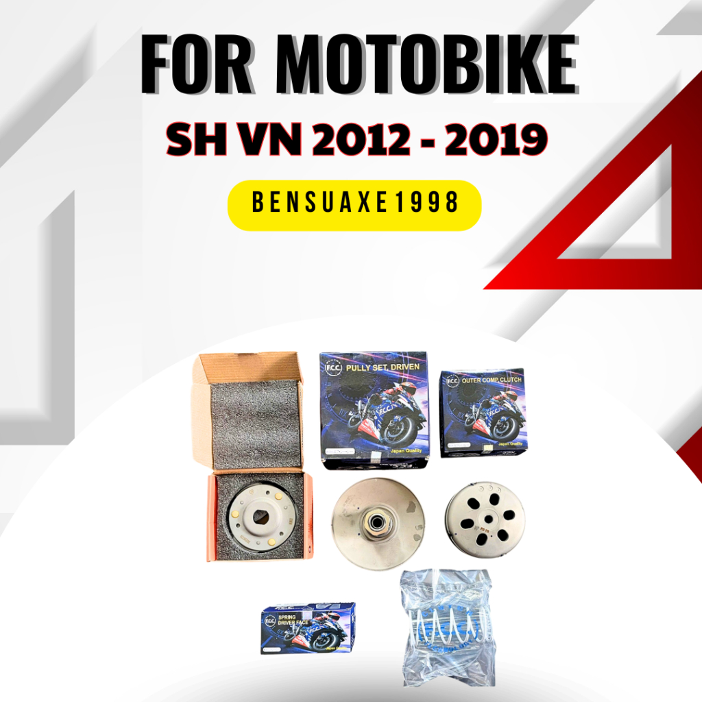 Bộ Nồi Sau (Côn Sau) Xe SH Việt Nam 2013–2019 | Nồi Xe Ga Vận Hành Êm, Bám Tốt cao cấp Fcc