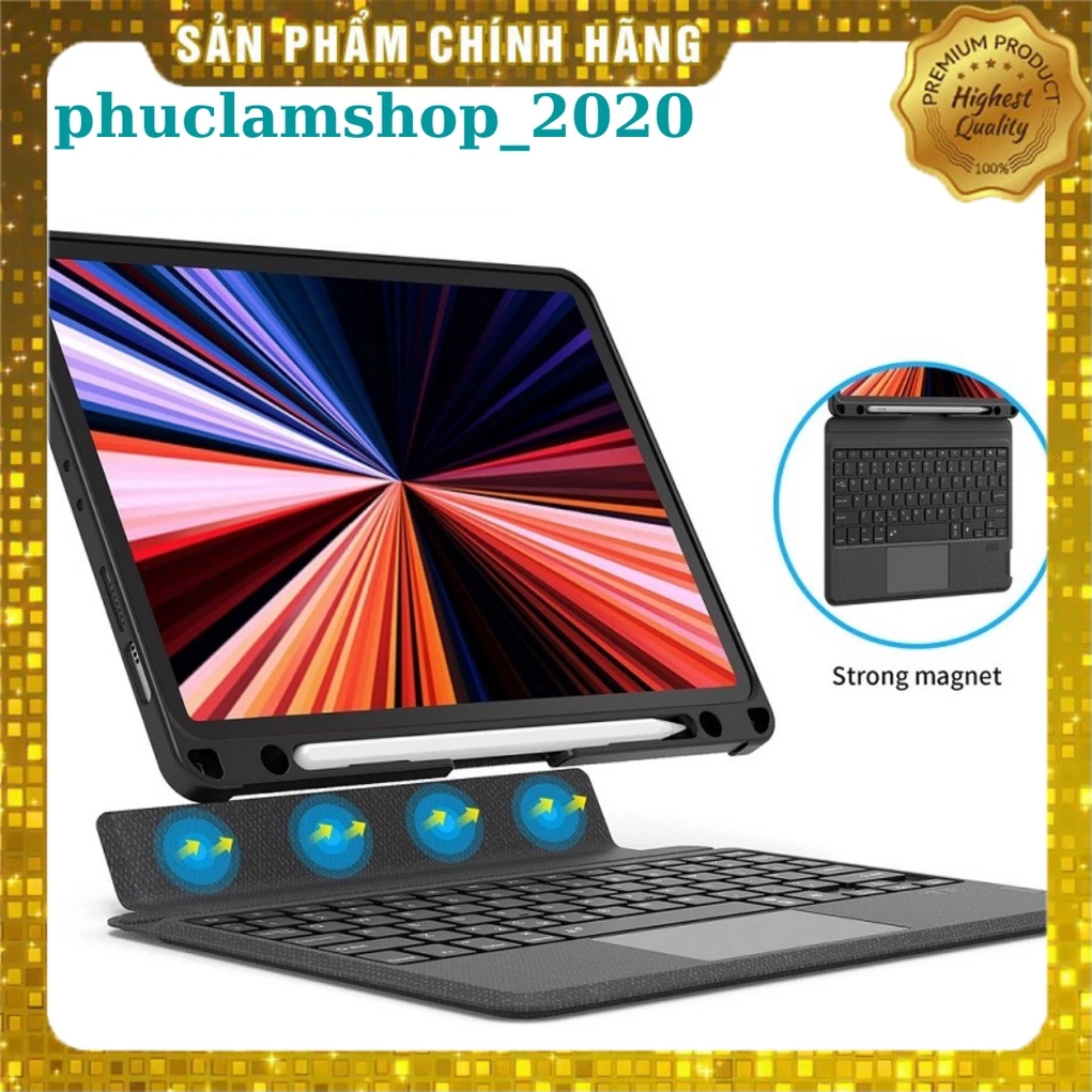 Bao da bàn phím WiWu Mag Touch cho iPad Pro M5 2025 M4 13 inch 2024 Pro 11 inch M5 2025 M4 2024