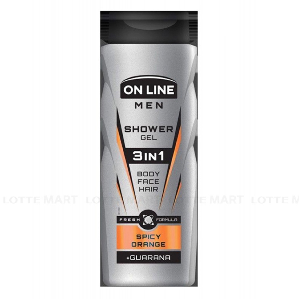 Dầu Tắm Gội Nam 3 trong 1 On Line Spicy Orange Chai 400ml