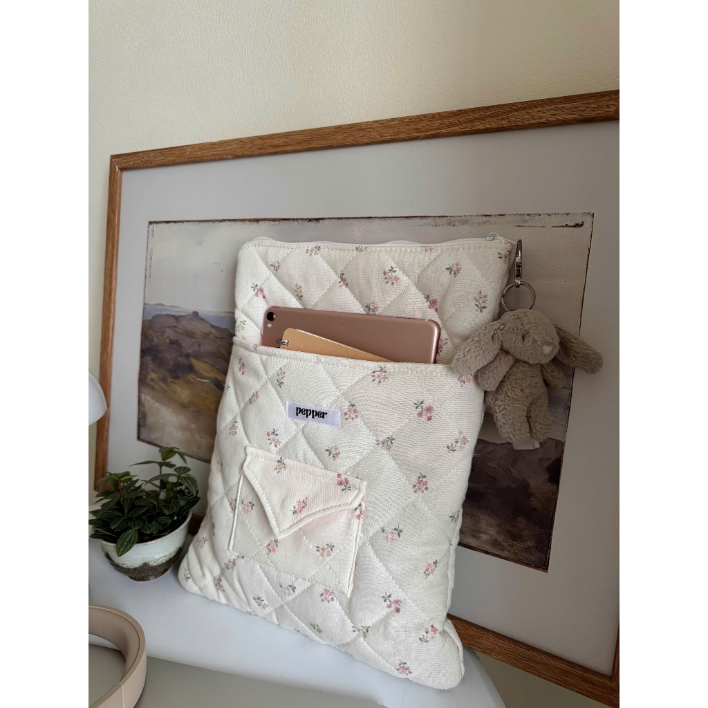 Túi Đựng Laptop Chần Bông Chống Sốc Pepperthings Túi Vải Đựng Laptop Macbook Ipad Nhiều Màu Hoạ Tiết Xinh Xắn - Lap