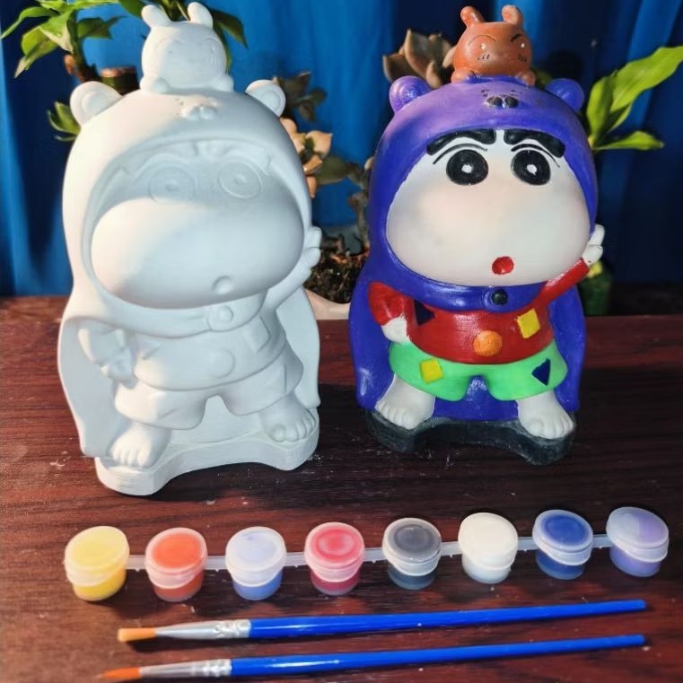 Tượng tô màu Cusin 20cm ( tặng màu + 1 cọ vuông + 1 cọ nhọn )