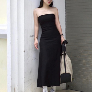 Đầm ống tăm dáng dài trơn cực xinh , chất ladong dày dặn maxi tôn dáng