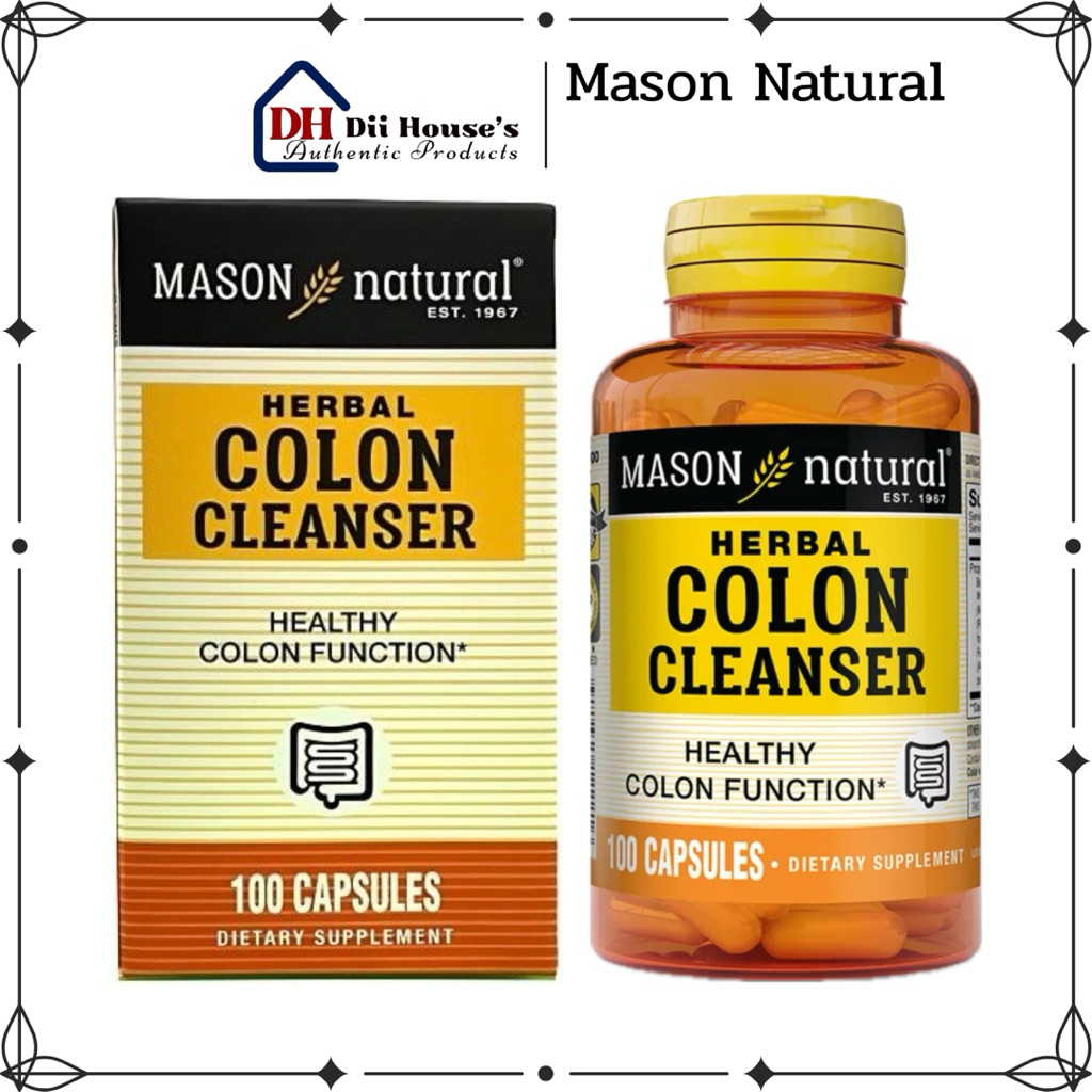 [Nhập khẩu] Viên uống bổ sung chất xơ Mason Natural Colon Herbal Cleanser 100 viên - dii.