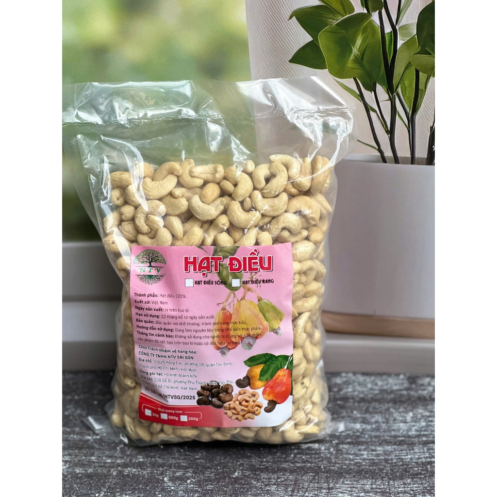1KG Hạt Điều Sống Nguyên Hạt- W320