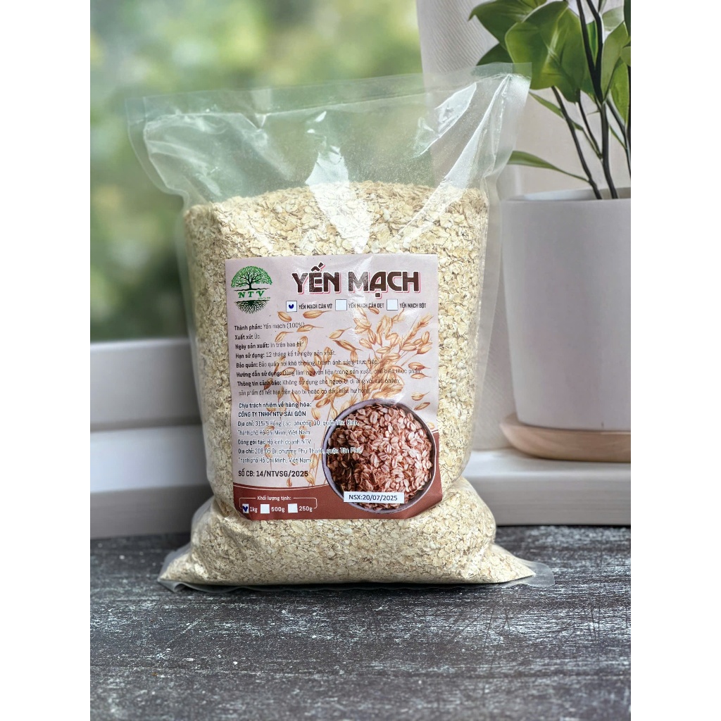 500g yến mạch cán mỏng - Yến mạch cán vỡ