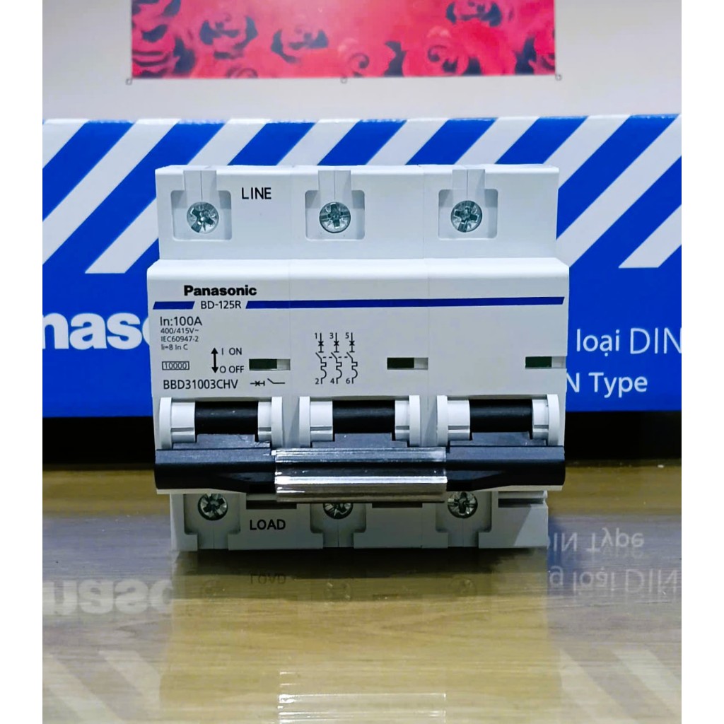 Cầu dao MCB 3 pha 10kA Pana 3P 80A, 3P 100A chính hãng