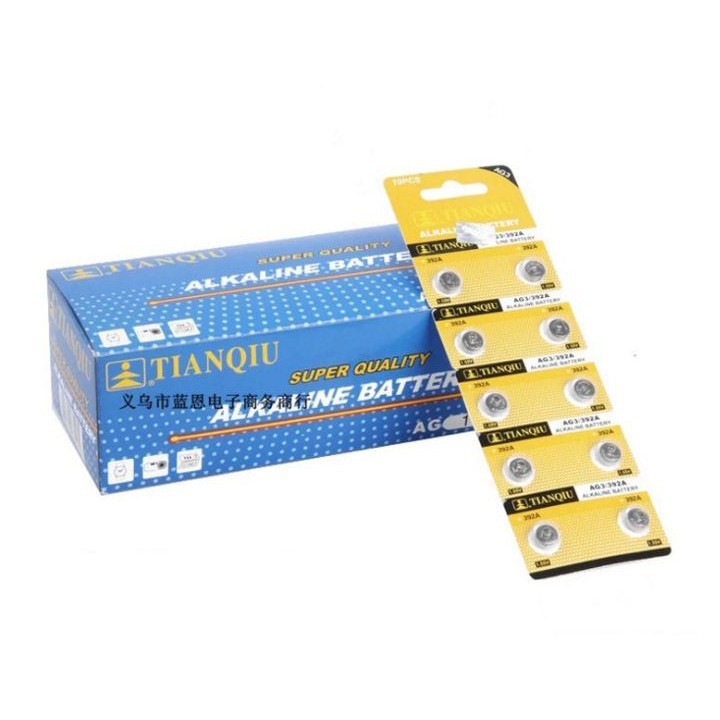 COMBO 2 HỘP 400 VIÊN PIN AG3 / LR41 TIANQIU. PIN GẮN ĐÈN PIN MINI V.V...