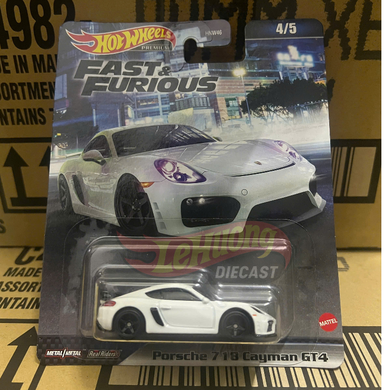 LeHuong Diecast - Xe Hot Wheels Premium Porsche 718 Cayman Gt4