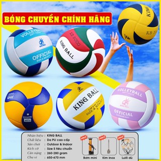 Bóng Chuyền Da Chính Hãng King Ball Quả Banh Bóng Chuyền Thi Đấu Ngoài Trời Giá Rẻ Học Sinh Viên