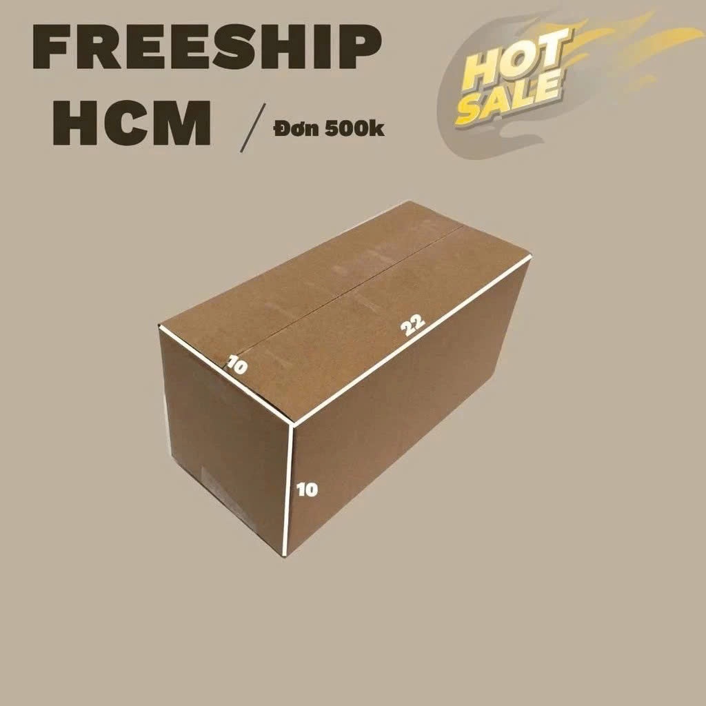 Cái Hộp Carton 22x10x10, Cứng Cáp, Trơn, Không In – Siêu Tiết Kiệm - Đại Dương 93