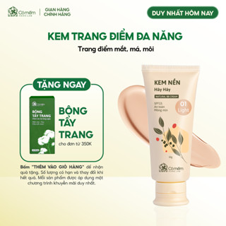 Kem Nền Hây Hây Nâng Tone Nhẹ Nhàng Kháng Nước Cỏ Mềm 30g