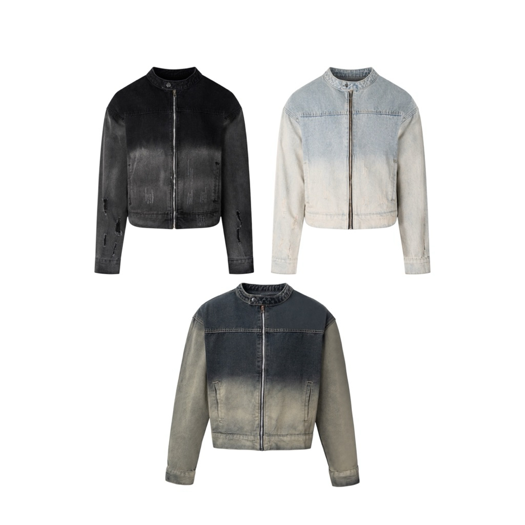 Áo Khoác Jean Denim CROP Nam Nữ Chính Hãng CỬA TIỆM SỐ 23 Menswear Jacket
