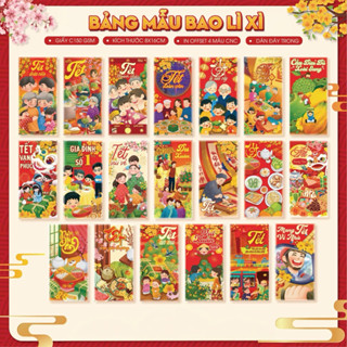  Sỉ 100 Bao Lì Xì Tết Gia Đình Đoàn Viên ,Sum Vầy như ý chúc mừng năm mới tết dân gian 