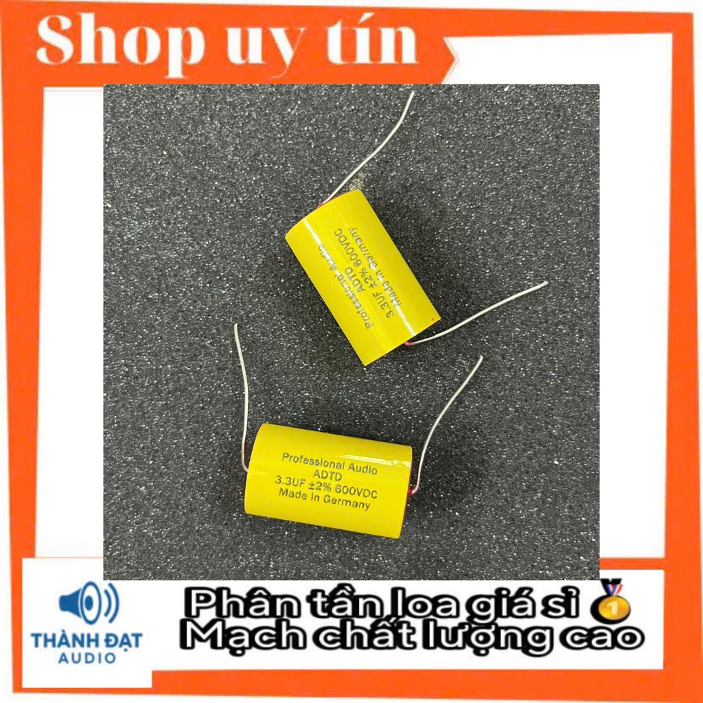 Tụ 3.3uf 600v (ADTD) tụ cản loa trép lắp phân tần.