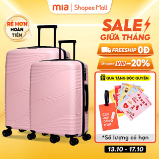 [COMBO ĐỘC QUYỀN] Combo 2 Vali Kéo MIAvn Larita ZENI - Size 19/24/28, Nhựa PP Bền Bỉ, Hạn Chế Bể Vỡ, Khoá Số An Toàn