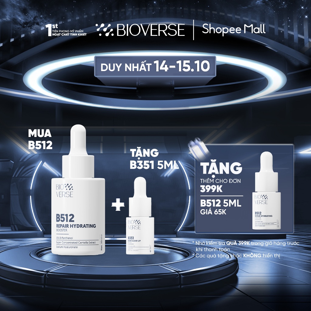 Tinh Chất B512 Phục Hồi Da Cấp Ẩm Bioverse B512 Repair Hydrating Booster 30ml