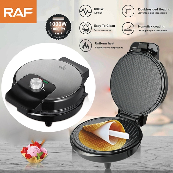 Máy Làm Vỏ Ốc Quế, Nướng Bánh Ốc Quế RAF 1000W [BH 12 Tháng]
