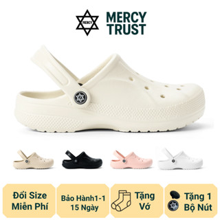 [CHÍNH HÃNG + VỚ] Dép Sục MERCY TRUST BAZZA Quai Ngang Cross Bít Đầu Nam Nữ Đế Cao 3.5 cm ÊM NHẸ - TRUSTVN