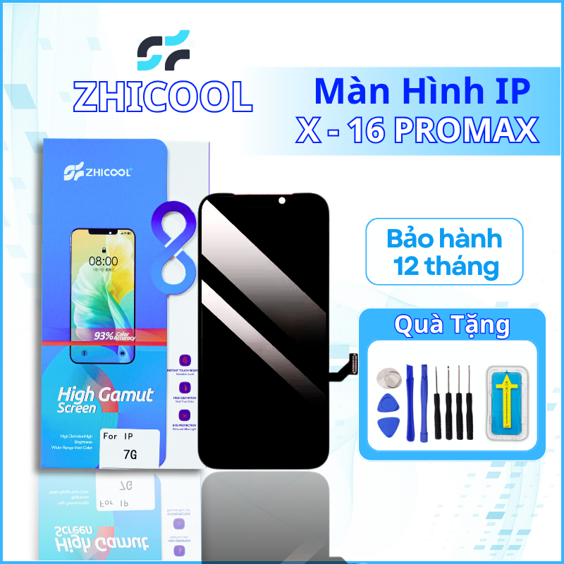 Màn hình zhicool cho ip x - 15 promax, màn hình chất lượng lcd cảm ứng mượt mà bảo hành 12 tháng