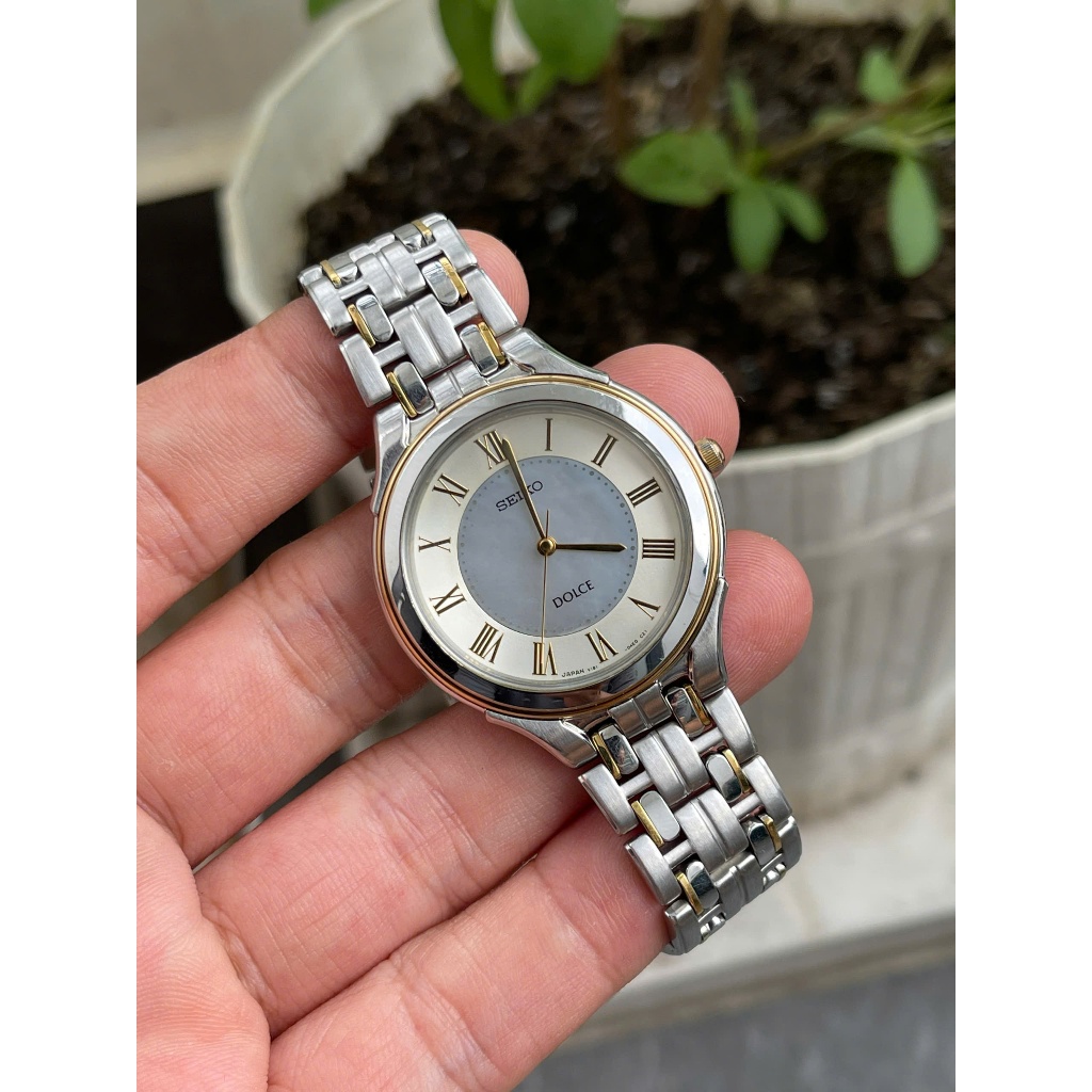 Đồng hồ nam Seiko Dolce kính saphia chạy pin hàng si