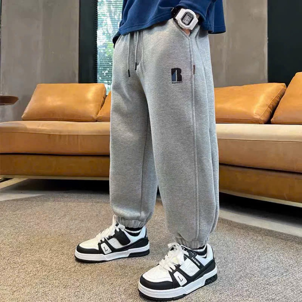  QUẦN NỈ CHO BÉ TRAI  17-46kg mùa đông.quần nỉ  jogger thu đông bo chun gấu bé trai.quần nỉ trẻ em 