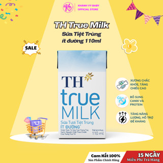  Sữa TH True Milk ít đường thùng 48 hộp 110ml bổ dưỡng hàng chính hãng cho bé 