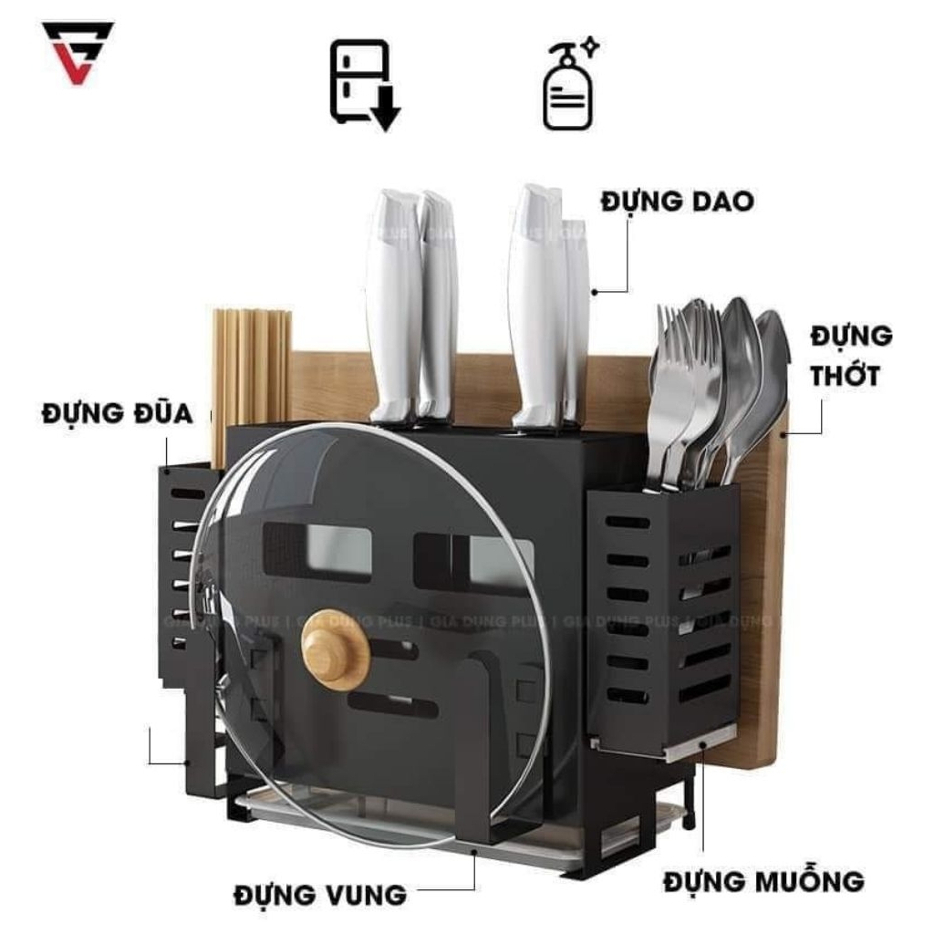 KỆ ĐỂ DAO THỚT NHÀ BẾP MẶT BÀN
