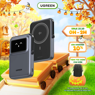 Pin sạc dự phòng không dây từ tính 10000mAh PD 20W Ugreen Uno | Công nghệ Qi2 | Màn hình TFT | BH 18 tháng 1 đổi 1 45329