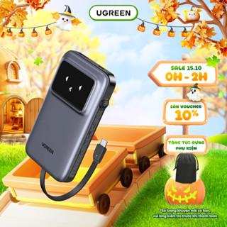 Pin sạc dự phòng 5000/10000mAh Ugreen UNO sạc nhanh PD 20W/30W | Màn LED Robot | Bảo hành 18 tháng 1 đổi 1 | 35603B
