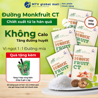 Đường Ăn Kiêng Giảm Cân La Hán Quả CT Monk Fruit CT Pharma Hộp 100g (20 gói x 5g)