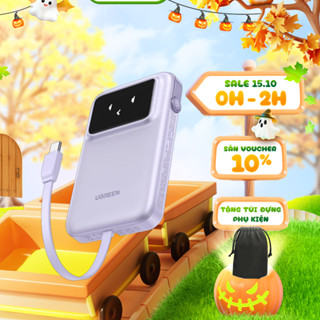 Pin sạc dự phòng 5000/10000mAh Ugreen UNO sạc nhanh PD 20W/30W | Màn LED Robot | Bảo hành 18 tháng 1 đổi 1 | 35603B