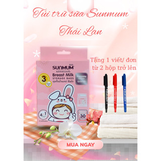 [Tặng viết/ĐH từ 2 hộp] Túi trữ sữa SUNMUM Thái Lan 100ml mẫu mới 2024- - Tặng 5m lót thấm sữa khi mua từ 3 hộp
