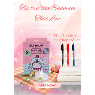  Tặng viết ĐH từ 2 hộp  Túi trữ sữa Sunmum mẫu 2022 loại 150ml  50 túi  hôp  
