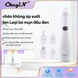 CkeyiN Máy hút mụn đầu đen làm sạch lỗ chân lông kèm 5 đầu hút chuyên dụng máy hút mụn cầm tay MR596