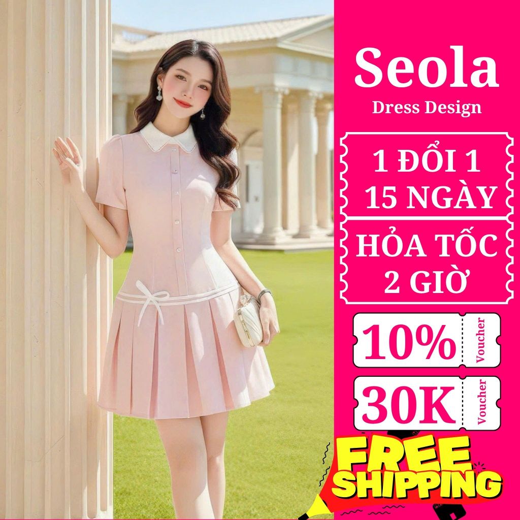 (Váy/Đầm Chính Hãng DVC) DS6747 thiết kế thanh lịch trẻ trung, ép mùng đanh mịn, váy tôn dáng che bụ