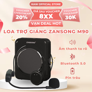 Máy Trợ Giảng Không Dây Zansong KAW  Kèm 2 MIC, Pin Trâu, Nhỏ Gọn, Âm Thanh Lớn, Kết Nối Bluetooth