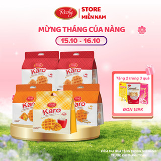 [HCM | VỊ SỮA MỚI] Combo 4 bịch bánh Karo Richy trứng tươi chà bông sợi gà, phô mai hoàng kim, HSD 45 ngày