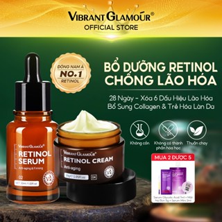 Bộ Tinh chất và Kem Retinol VIBRANT GLAMOUR chống lão hóa & giảm nhăn & làm trắng da & sáng và săn chắc 2pcs