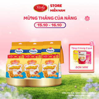 Combo 6 bánh mix vị, Bánh mì hoa cúc ngàn lớp Fes'ta, Bánh Karo gấu phô mai, HSD 35-45 ngày