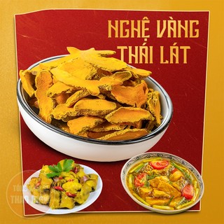 Nghệ vàng khô 100g, nghệ khô thái phiến, khương hoàng, uất kim, dùng pha uống, nấu ăn